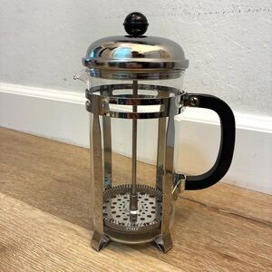 Pyrex Glass French Press Coffee Maker 8 Cup Stainless Steel Frame